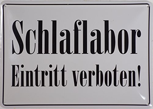 RV Blechschild 10x15 cm Schlaflabor Spruch Sprüche Sign Blechschilder Schild Schilder 038 von RV