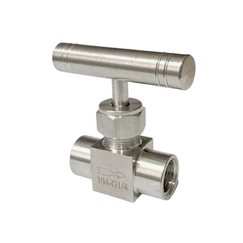 1/4" BSPP Female Thread 304 Stainless Steel Straight Needle Valve Regulating Flow Control Valve von RVBLRDSE