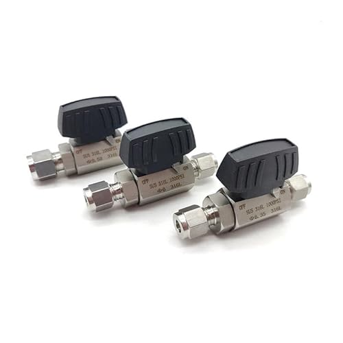 1PC 316L Stainless Steel Double Ferrule Ball Valve 14MM Tube High Pressure Hex Air Source Instrument Valve von RVBLRDSE