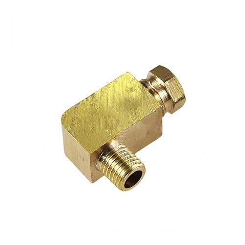 1PC M6x0.75mm Male To 4mm Brass Elbow Compression Ferrule Tube Pipe Fitting Adapter von RVBLRDSE