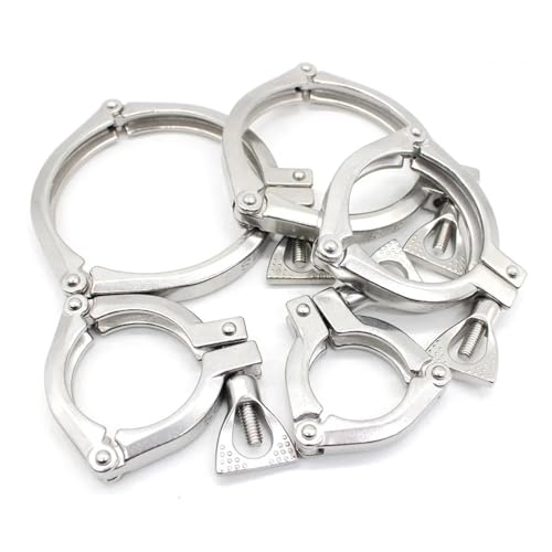 1PC SS304 three pieces Clamps ISO Three Segment Heavy Duty Tri-Clamp fit ferrules SS clamps 145MM von RVBLRDSE