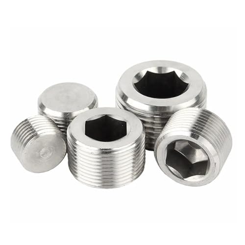 1pc 1/2" NPT Male 304 Stainless Steel Pipe Countersunk End Hex Socket von RVBLRDSE