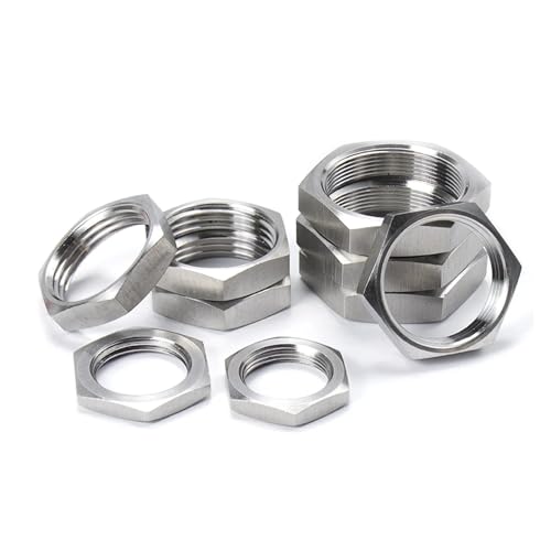 2PC 1-1/2" BSPT Female Thread Hex Lock Nut Pipe Fitting SS304 Stainless Steel Hexagonal hat Hex Nut von RVBLRDSE