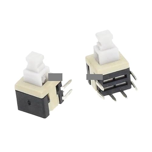 ElectronicSwitch 20PCS 5.8x5.8mm x Height 10.1 mm Push Button Switch On/Off PCB DPDT Lock Right Angle Key switch Self Lock Push von RVBLRDSE
