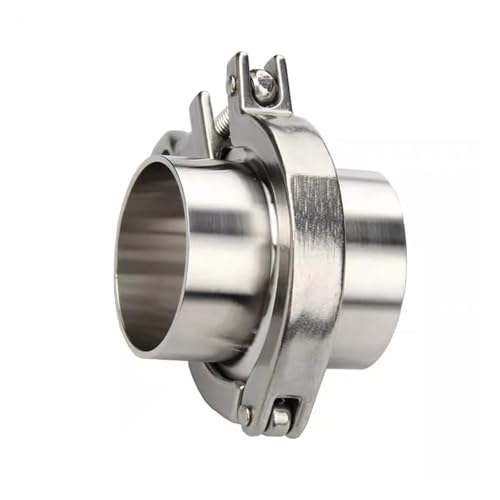 RVBLRDSE 1 Set 45mm X OD 64mm Flange Pipe Weld Ferrule + Tri Clamp + PTFE or Silicone Gasket 304 Stainless Steel von RVBLRDSE