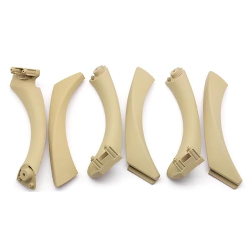 RVEVFBKBAL Auto 6PCS Set Vorne Hinten Links Rechts Innenraum Beifahrer Tür Ziehgriff Für 3er E90 E91 2004-2012(LHD-Beige 6PCS) von RVEVFBKBAL