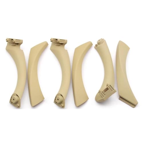 RVEVFBKBAL Auto 6PCS Set Vorne Hinten Links Rechts Innenraum Beifahrer Tür Ziehgriff Für 3er E90 E91 2004-2012(RHD-Beige 6PCS) von RVEVFBKBAL