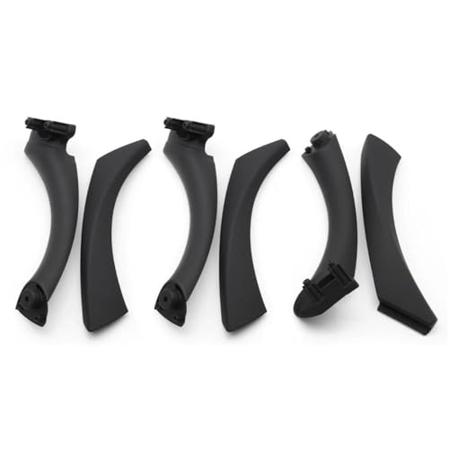 RVEVFBKBAL Auto 6PCS Set Vorne Hinten Links Rechts Innenraum Beifahrer Tür Ziehgriff Für 3er E90 E91 2004-2012(RHD-Black 6PCS) von RVEVFBKBAL