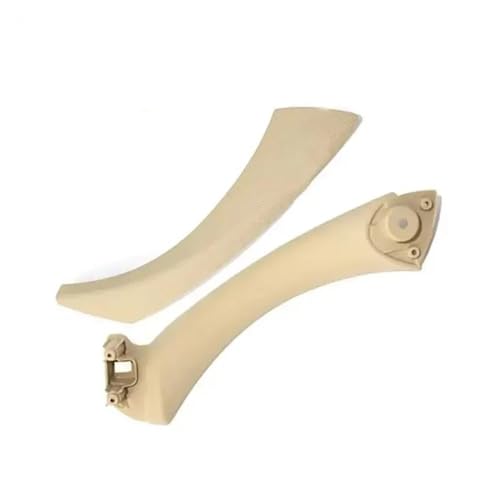 RVEVFBKBAL Auto Für 3er E90 E91 E92 316 318 320 325 328i 2005-2012 Auto Innenraum Links Rechts Tür Innengriff Panel Pull Trim Cover(Beige-Left-Set) von RVEVFBKBAL