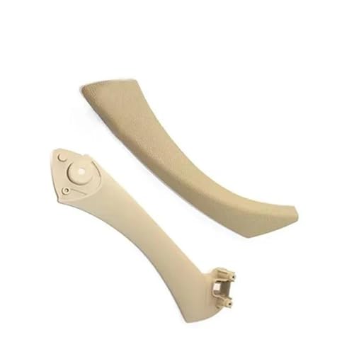 RVEVFBKBAL Auto Für 3er E90 E91 E92 316 318 320 325 328i 2005-2012 Auto Innenraum Links Rechts Tür Innengriff Panel Pull Trim Cover(Beige-Right-Set) von RVEVFBKBAL