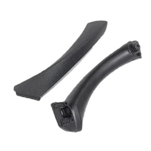 RVEVFBKBAL Auto Für 3er E90 E91 E92 316 318 320 325 328i 2005-2012 Auto Innenraum Links Rechts Tür Innengriff Panel Pull Trim Cover(Schwarz-Links-Set) von RVEVFBKBAL
