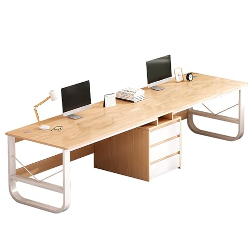 Doppelschreibtisch, extra langer Computertisch, Schreibtisch mit Schubladen, Home-Office-Doppelarbeitsplatz, großer Computertisch aus Holz, Schreibtisch, moderner Home-Schreibtisch Wood,200cm Doppelschreibtisch, extra langer Computertisch, Schreibtisch mit Schubladen, Home-Office-Doppelarbeitsplatz, großer Computertisch aus Holz, Schreibtisch, moderner Home-Schreibtisch Wood,200cm von RVGVPMAMTZ