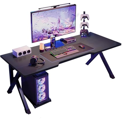 Ergonomischer Gaming-Schreibtisch, K-förmiger Computertisch, gebogener Schreibtisch, PC-Gaming-Workstation, Heimschreibtisch mit Kabellöchern, platzsparend, einfach zu montieren 120cm Ergonomischer Gaming-Schreibtisch, K-förmiger Computertisch, gebogener Schreibtisch, PC-Gaming-Workstation, Heimschreibtisch mit Kabellöchern, platzsparend, einfach zu montieren 120cm von RVGVPMAMTZ