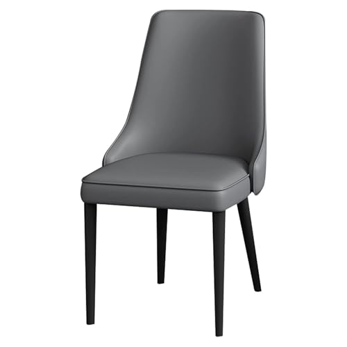 Moderner Esszimmerstuhl, gepolsterter Küchenstuhl, armloser Beistellstuhl mit Metallbeinen, Kunstlederstuhl, wasserdichter Esszimmerstuhl für Zuhause, Wohnzimmer, Schlafzimmer, Esszimmer Dark gray von RVGVPMAMTZ