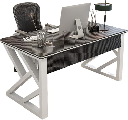 RVGVPMAMTZ Bürotisch, Computerarbeitstisch, Gaming-Schreibtisch, rechteckiger Schreibtisch, Arbeitsstation, Arbeitstisch mit Kufengestell und Kabel-Organizer fürs Homeoffice 4,120cm von RVGVPMAMTZ