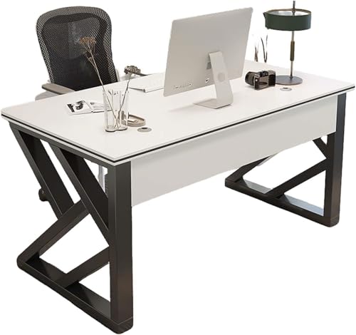 RVGVPMAMTZ Bürotisch, Computerarbeitstisch, Gaming-Schreibtisch, rechteckiger Schreibtisch, Arbeitsstation, Arbeitstisch mit Kufengestell und Kabel-Organizer fürs Homeoffice 5,100cm von RVGVPMAMTZ