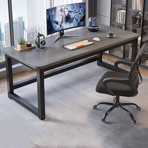 RVGVPMAMTZ Computertisch, Schreibtisch, moderner Computertisch aus Holz, einfacher Schreib-Studiertisch, PC-Laptop-Studiertisch mit verstärkter Querstrebe und Anti-Rutsch-Funktion B,120CM von RVGVPMAMTZ