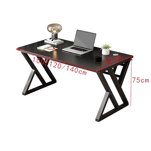 RVGVPMAMTZ Computertisch, großer Computer-Arbeitsplatz im Industriestil, moderner Spieltisch aus Holz, Chef-Computertisch, kann im Büro oder Schlafzimmer aufgestellt Werden White,100cm von RVGVPMAMTZ