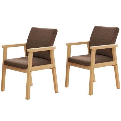 RVGVPMAMTZ Dekorative Stühle im Mid-Century Modern-Stil, 2er-Set, Sessel, Polsterstühle, Esszimmerstühle aus Massivholz, Leinenstoff, geeignet für Küchen, Cafés und Wohnzimmer 2 RVGVPMAMTZ Dekorative Stühle im Mid-Century Modern-Stil, 2er-Set, Sessel, Polsterstühle, Esszimmerstühle aus Massivholz, Leinenstoff, geeignet für Küchen, Cafés und Wohnzimmer 2 von RVGVPMAMTZ