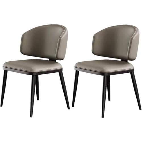 RVGVPMAMTZ Esszimmerstühle, Kunstleder Moderne Küchenstühle, Zwei Esszimmerstühle Set mit Rückenlehne und Metallbeinen, Gepolsterte Küchenstühle für Wohnzimmer, Küche Gray RVGVPMAMTZ Esszimmerstühle, Kunstleder Moderne Küchenstühle, Zwei Esszimmerstühle Set mit Rückenlehne und Metallbeinen, Gepolsterte Küchenstühle für Wohnzimmer, Küche Gray von RVGVPMAMTZ