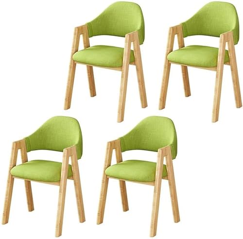 RVGVPMAMTZ Esszimmerstuhl, Polstersessel, nordischer Massivholz-Esszimmerstuhl mit A-Bein, Stuhl mit Rückenlehne für Zuhause, Schreibtischstuhl für Schlafzimmer, Teeladenstuhl, 4-teiliges Set A von RVGVPMAMTZ