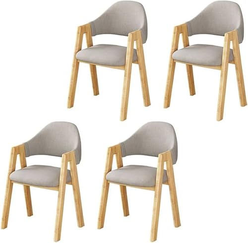 RVGVPMAMTZ Esszimmerstuhl, Polstersessel, nordischer Massivholz-Esszimmerstuhl mit A-Bein, Stuhl mit Rückenlehne für Zuhause, Schreibtischstuhl für Schlafzimmer, Teeladenstuhl, 4-teiliges Set B von RVGVPMAMTZ