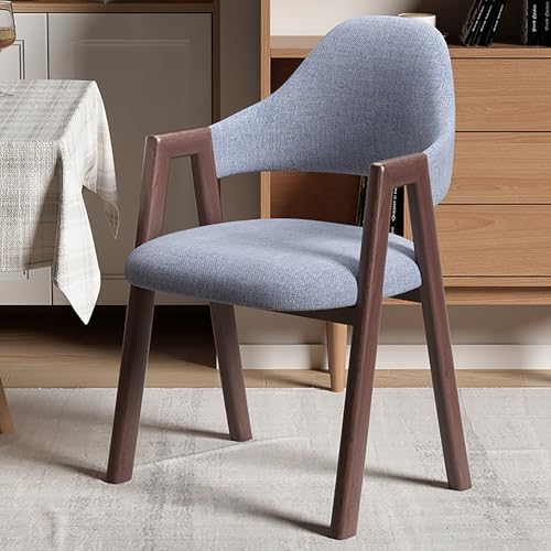 RVGVPMAMTZ Esszimmerstuhl aus Massivholz mit Armlehnen, Freizeitstuhl, Kleiner Bürostuhl aus Leinenbaumwolle mit Rückenlehne, ergonomisch geschwungene Rückenlehne, geeignet für Esszimmer/Wohnzimmer I RVGVPMAMTZ Esszimmerstuhl aus Massivholz mit Armlehnen, Freizeitstuhl, Kleiner Bürostuhl aus Leinenbaumwolle mit Rückenlehne, ergonomisch geschwungene Rückenlehne, geeignet für Esszimmer/Wohnzimmer I von RVGVPMAMTZ