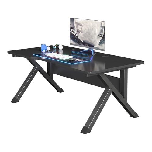RVGVPMAMTZ K-förmiger Gaming-Schreibtisch, Computertisch, Home-Office-Arbeitsplatz, ergonomischer Gaming-Schreibtisch, Büroschreibtisch, platzsparend, einfach aufzubauen, geeignet für Home-Office 120 von RVGVPMAMTZ