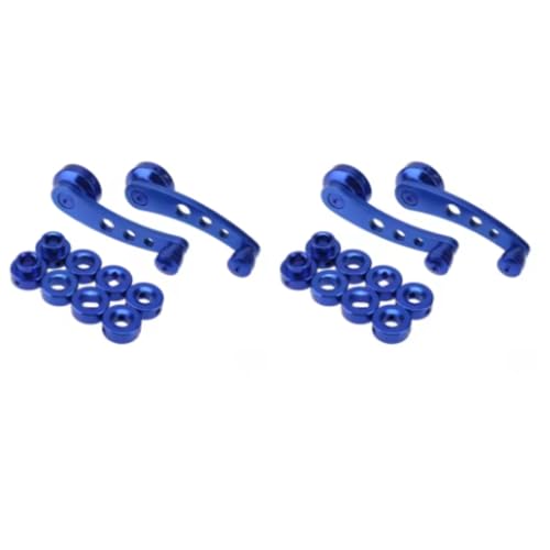 Handkurbel Autofenster 1/2Set 2 Teile/Satz Aluminium Legierung Universal Auto Fenster Griff Wickler Riser Ersatz Rot Blau Silber Schwarz Universal Fensterkurbel(Blue 2Set 4Pcs) von RVIFY