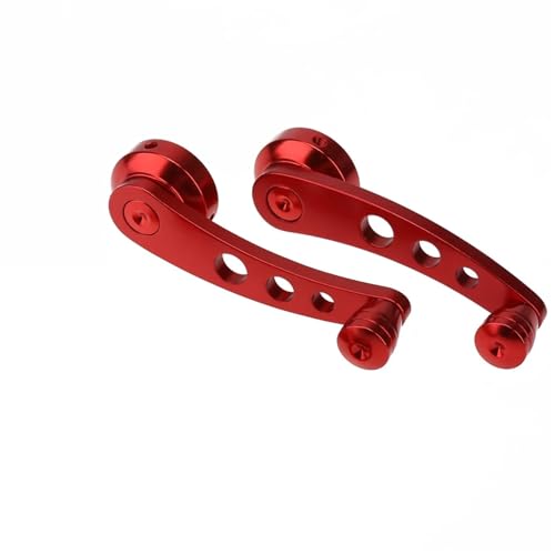 Handkurbel Autofenster 2 stücke Aluminium Legierung Universal Auto Fenster Griff Wickler Riser Ersatz Universal Fensterkurbel(Red) von RVIFY