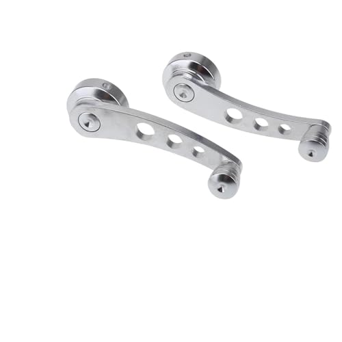 Handkurbel Autofenster 2 stücke Aluminium Legierung Universal Auto Fenster Griff Wickler Riser Ersatz Universal Fensterkurbel(Silver) von RVIFY