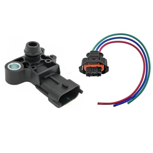 Manifold Absolute KARTE Sensor Ansaugluft Ladedruck Sender Fit Für OPEL SIGNUM VECTRA C GTS 1,6 1,8 12591290(Sensor and Plug) von RVIFY