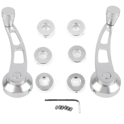 RVIFY Handkurbel Autofenster 2 stücke 4-1/4 Zoll Silber Fenster Kurbel Griff Set Aluminium Legierung Auto Fit für Ältere Modelle Auto Accessorices Universal Fensterkurbel RVIFY Handkurbel Autofenster 2 stücke 4-1/4 Zoll Silber Fenster Kurbel Griff Set Aluminium Legierung Auto Fit für Ältere Modelle Auto Accessorices Universal Fensterkurbel von RVIFY