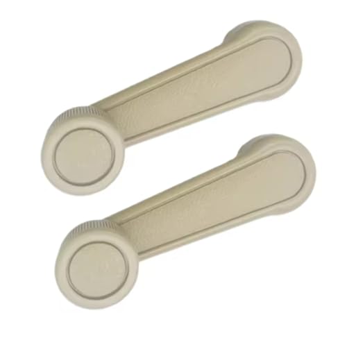 RVIFY Handkurbel Autofenster 2 stücke Handkurbel Griff Für Auto Fenster Heben Fit Für Suzuki Jiangnan Alten Alto 12mm Interne Zahn Durchmesser Universal Fensterkurbel(2pcs-beige) von RVIFY