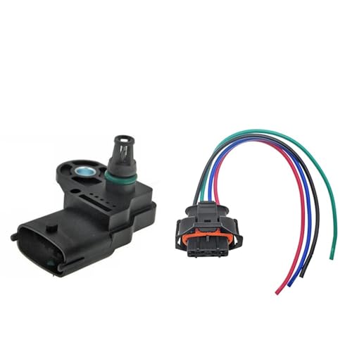 RVIFY Karte Sensor Boost Turbo 0281002437 Fit Für Opel Astra HJ Zafira A Insignia Vectra C Meriva B Brera 0281006077 Luftmassenmesser Mass Air(Sensor and Plug) von RVIFY