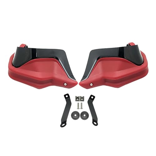 RVIFY Motorrad Spiegel Set Fit Für Honda NC750X DCT NC750S NC700X NC 750 X 2013-2023 Motorrad Handprotektoren Schild Wachen Windschutzscheibe Hand Motorrad Rückspiegel(Red Black Set) von RVIFY