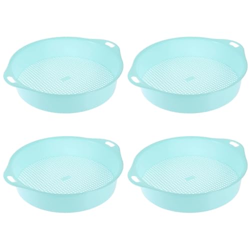 RVIFY Sieb, Erdsieb Garten Sieb Boden Mesh Filter Schmutz Sichter Griff Bonsai Gartenarbeit Werkzeug Garten Liefert Gartensieb(Sky-Blue 1) von RVIFY