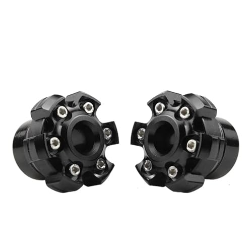 RVIFY Stoßdämpfer Motorrad Vorne Hinten Gabel Schutz Modifikation Universal Zubehör Persönlichkeit Stoßdämpfer Anti-Fallen Block Motorräder Stoßdämpfer(Black) von RVIFY