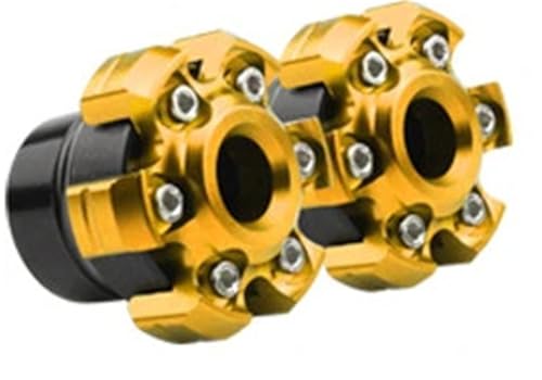 RVIFY Stoßdämpfer Motorrad Vorne Hinten Gabel Schutz Modifikation Universal Zubehör Persönlichkeit Stoßdämpfer Anti-Fallen Block Motorräder Stoßdämpfer(Gold) von RVIFY