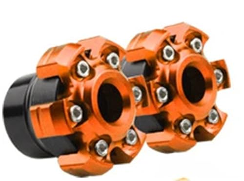 RVIFY Stoßdämpfer Motorrad Vorne Hinten Gabel Schutz Modifikation Universal Zubehör Persönlichkeit Stoßdämpfer Anti-Fallen Block Motorräder Stoßdämpfer(Orange) von RVIFY