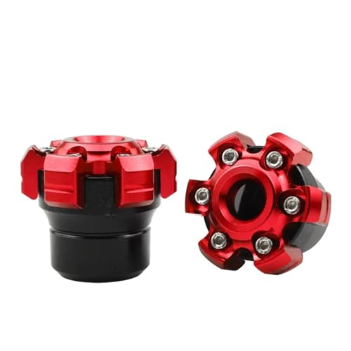 RVIFY Stoßdämpfer Motorrad Vorne Hinten Gabel Schutz Modifikation Universal Zubehör Persönlichkeit Stoßdämpfer Anti-Fallen Block Motorräder Stoßdämpfer(Red) von RVIFY