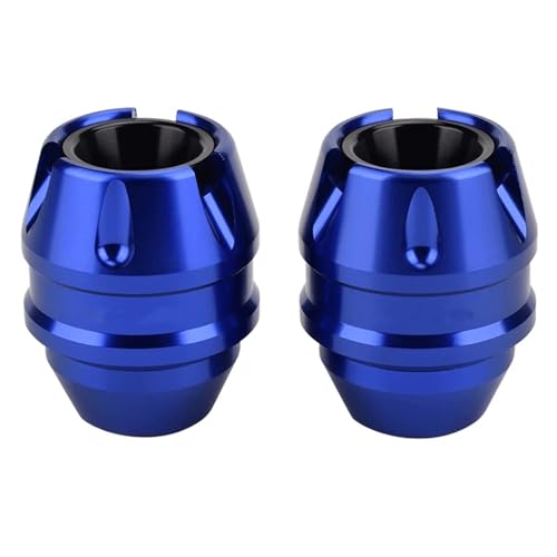 Stoßdämpfer Motorrad CNC Vorderachse Gabel Rad Herbst Rahmen Slider Protector Fit Für Yamaha XMAX300 NMAX155 2014-2024 Motorräder Stoßdämpfer(Blue-with Logo) von RVIFY