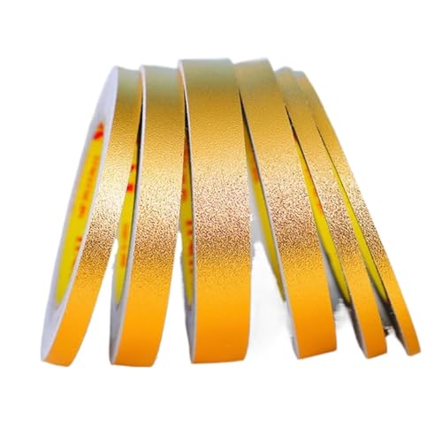 24 m selbstklebende Metallleiste, Kantenleiste, Wandranddekoration, abziehbare und aufklebbare Deckenpaneele. (Gold, W: 0,8 cm (0,8 Zoll) von RVJCMCDC