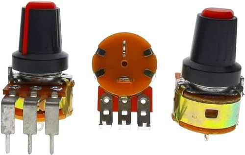 5 Stück WH148 15 mm B5K B10K B20K B50K B100K B500K Potentiometer mit Schalter für Audioverstärker 100K 50K (100K Ohm) von RVJCMCDC