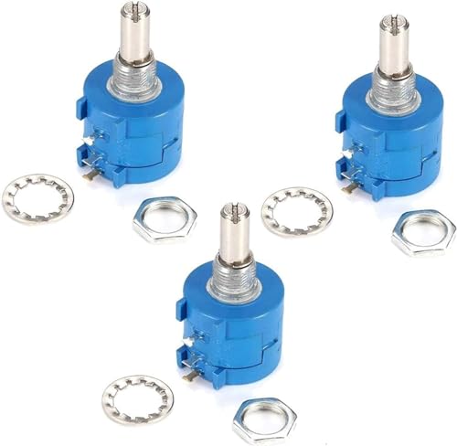 Einstellbarer Widerstand, 2 STÜCKE 3590S 3590S-2-103L Präzisions-Mehrgangpotentiometer 10Ring Einstellbarer Widerstand 500 1K 2K 5K 20K 50K 100K Ohm(200 Ohm) von RVJCMCDC