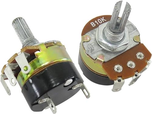 Einstellbarer Widerstand, 2 STÜCKE WH138-1 Potentiometer Einstellbarer Widerstand Geschwindigkeitsregler mit Schalterpotentiometer B5K B10K B20K B50K B100K B250K B500K(10K Ohm) von RVJCMCDC