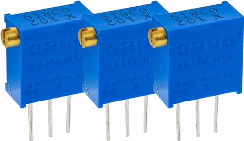 Einstellbarer Widerstand, 20 STÜCKE 3296X 3296 Potentiometer 100R 200R 500R 1K 2K 5K 10K 20K 50K 100K 200K 500K 1M Ohm Widerstandsohm Trimpot Trimmer(2M Ohm) von RVJCMCDC