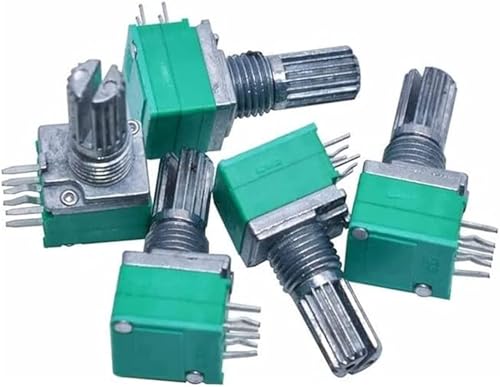 Einstellbarer Widerstand, 5 STÜCKE RK097NS Potentiometer B1K 5K 10K 20K 50K 100K 500K Schalter Audioverstärker-Versiegelungspotentiometer-Kit 6-poliger 15-mm-Schaft(50K Ohm) von RVJCMCDC
