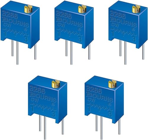 Einstellbarer Widerstand, 5 Stück 3266W Trimpot-Trimmpotentiometer 100R 200R 500R 1K 2K 5K 10K 20K 50K 100K 200K 500K 1M Einstellbare Präzisionswiderstände(2K Ohm) von RVJCMCDC