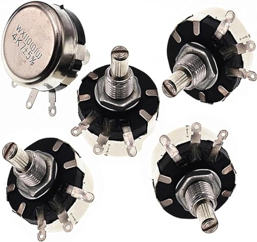 Einstellbarer Widerstand, 5 Stück WX110 3W Potentiometer 100-33K Ohm Einzelwindung Drahtgewickelt Potentiometer Variable Widerstände (1K Ohm) von RVJCMCDC